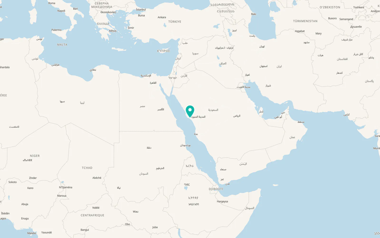 Map of Yanbu