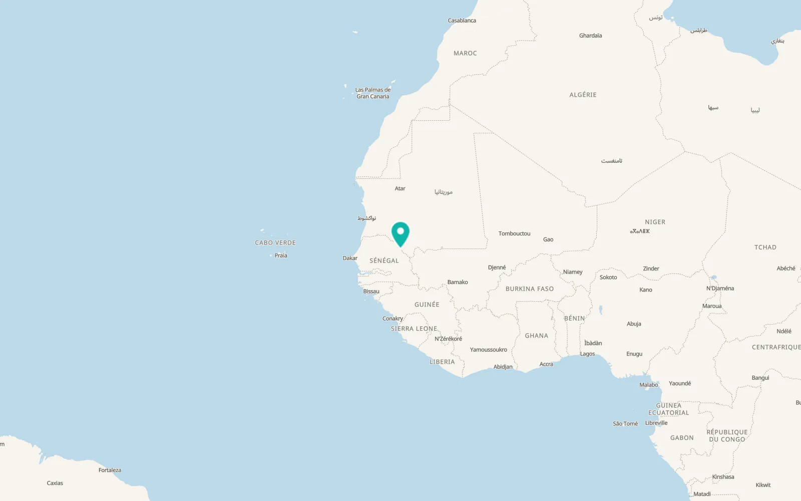 Map of Amady Ounaré