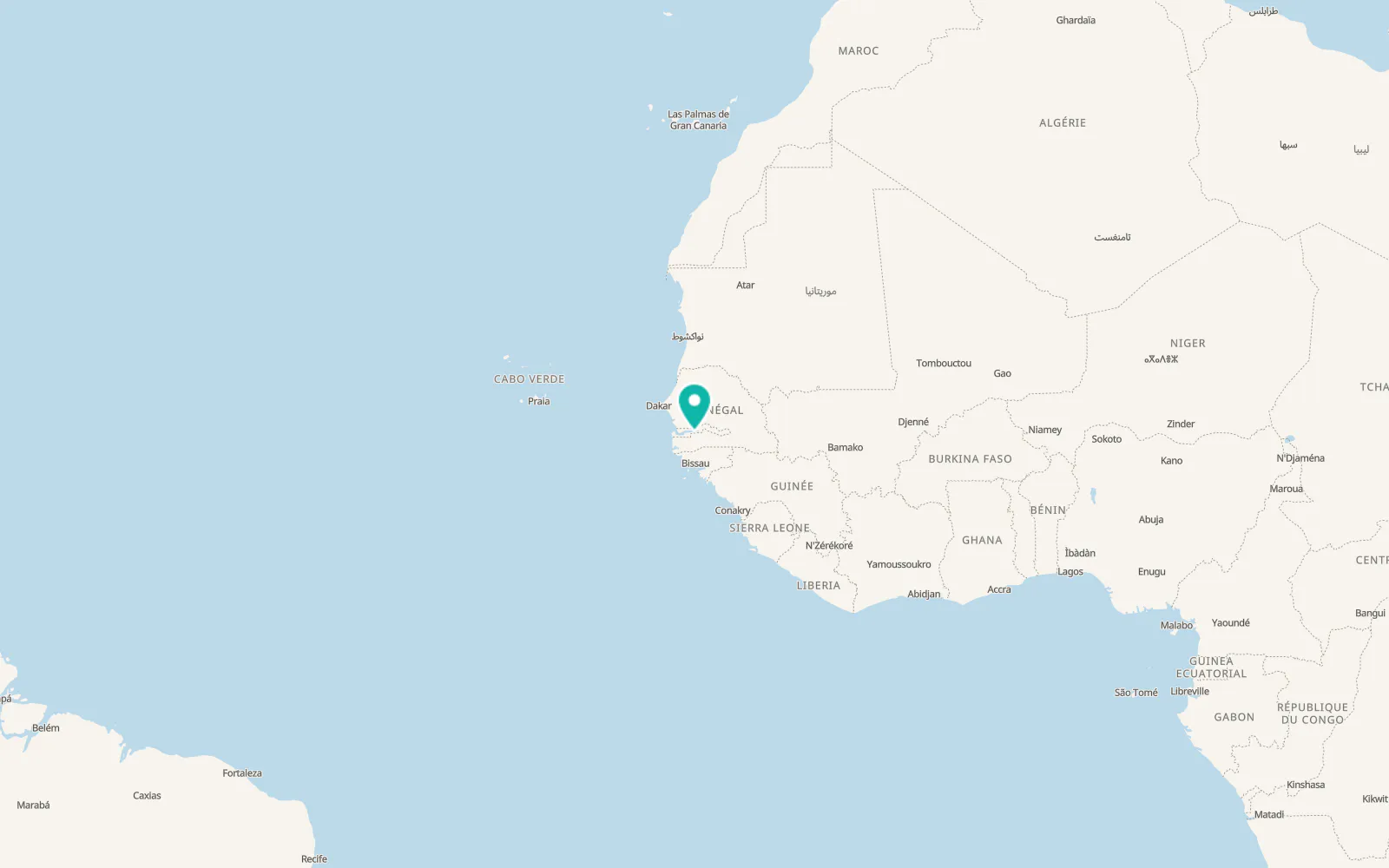 Map of Ndiamakouta