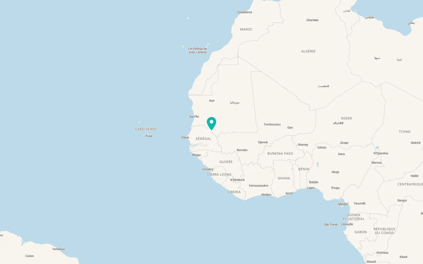 Map of Odobéré