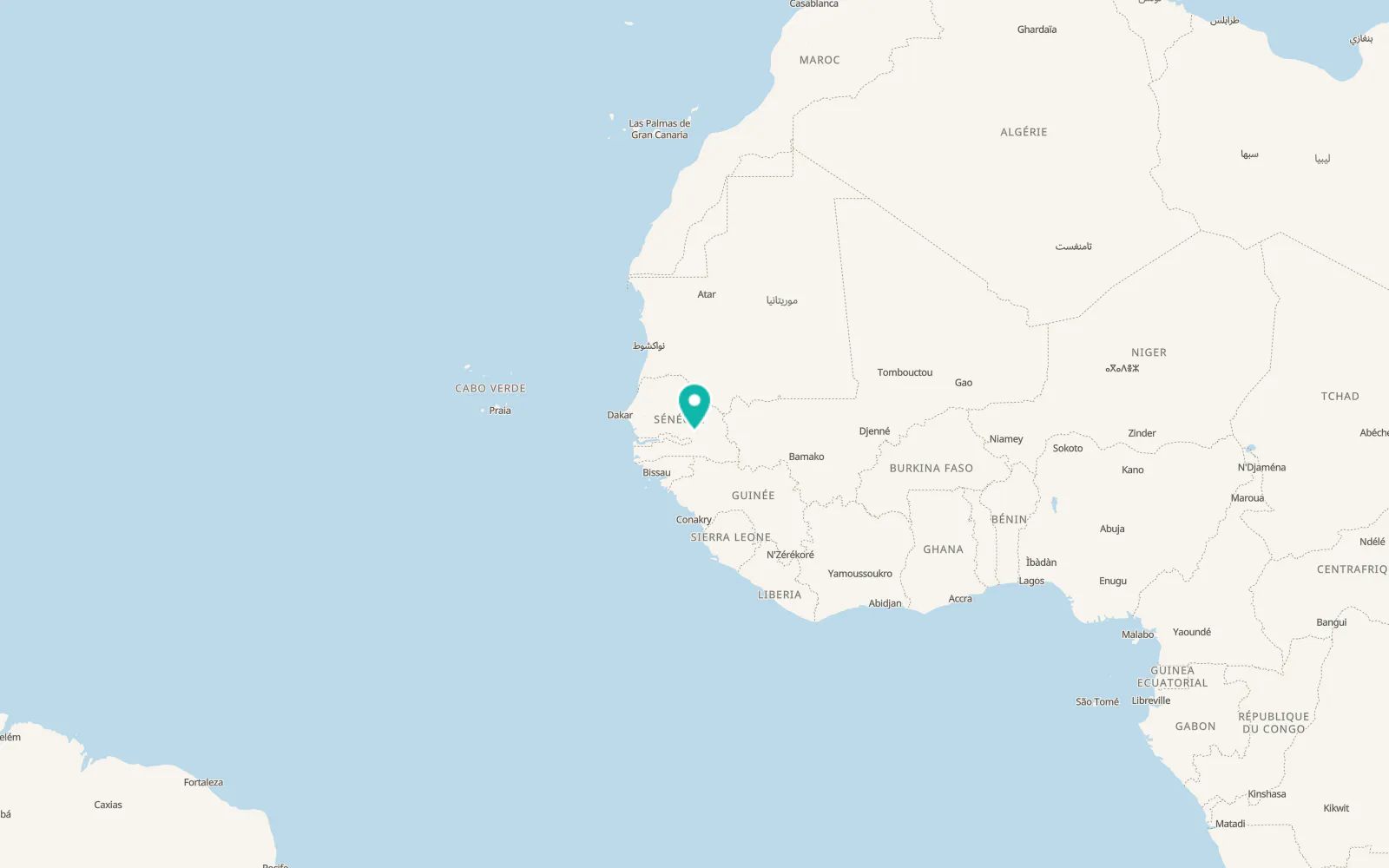 Map of Tambacounda