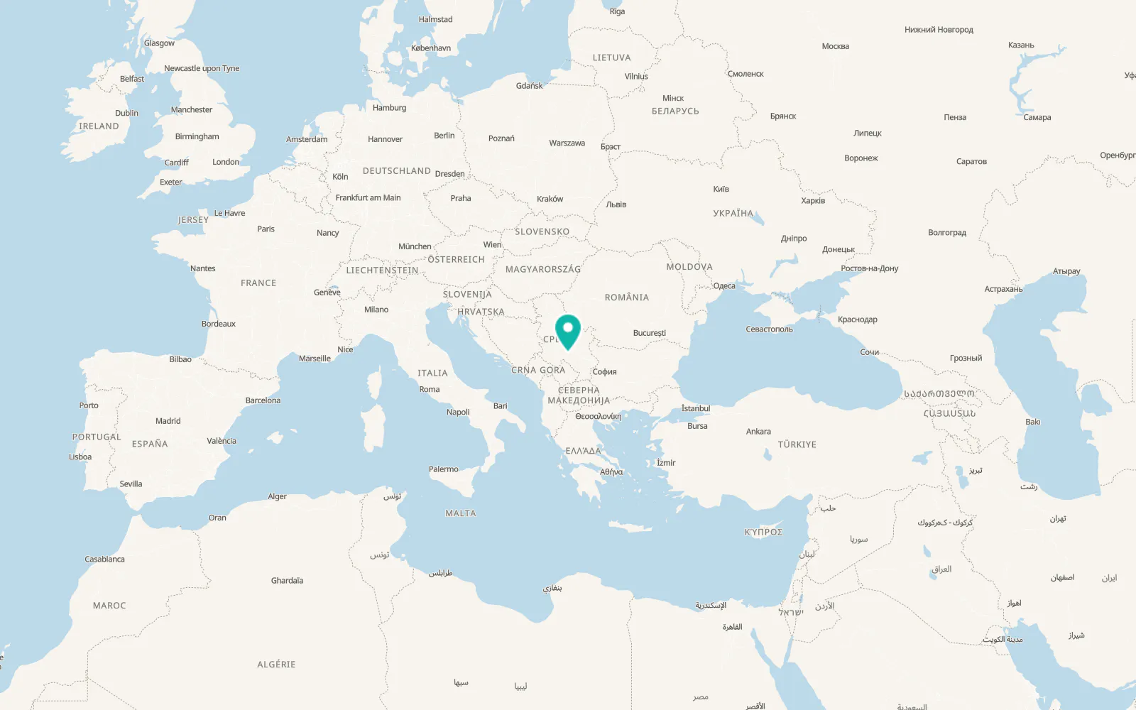 Map of Aleksandrovac