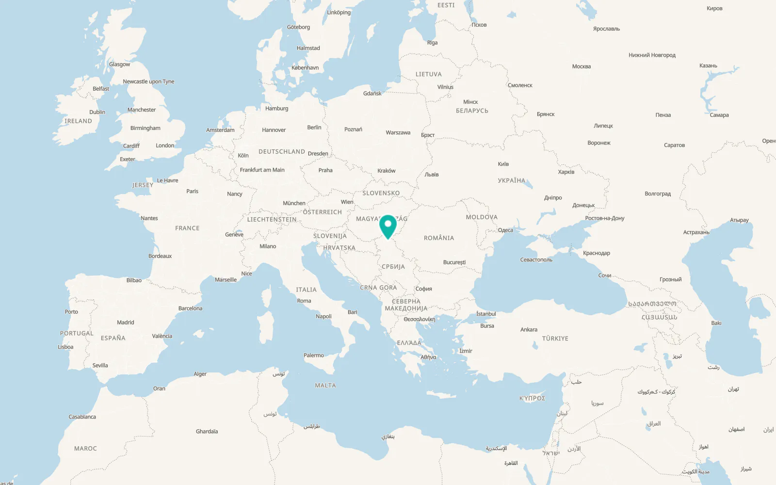 Map of Bačko Petrovo Selo