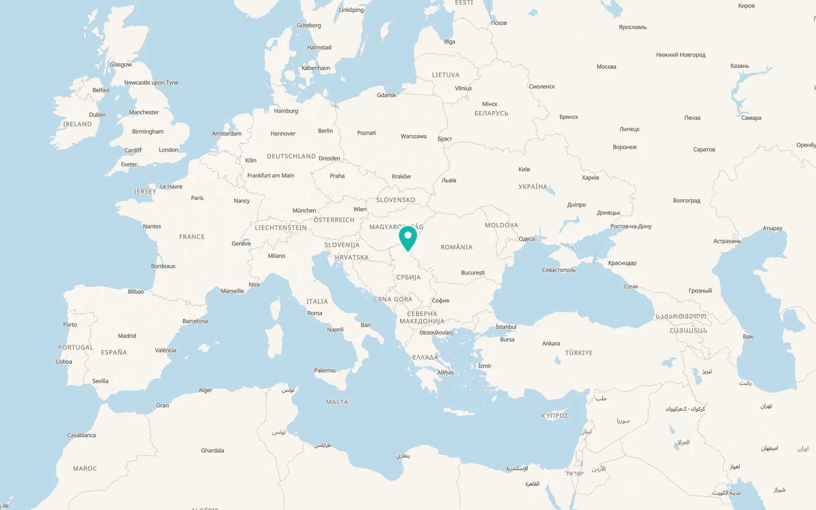 Map of Banatski Dvor