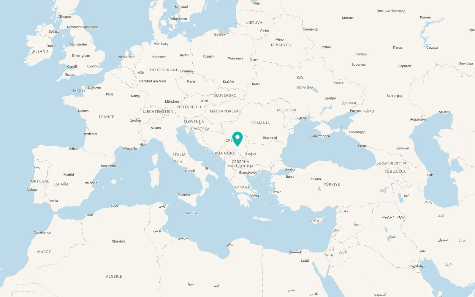Map of Blace