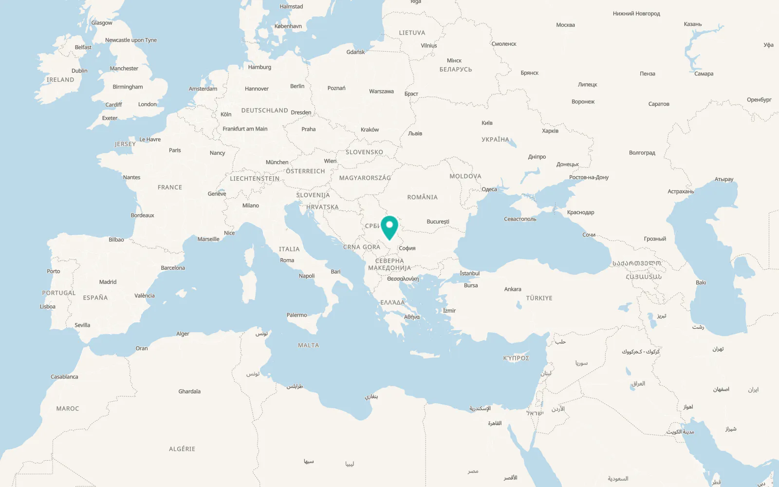 Map of Bojnik
