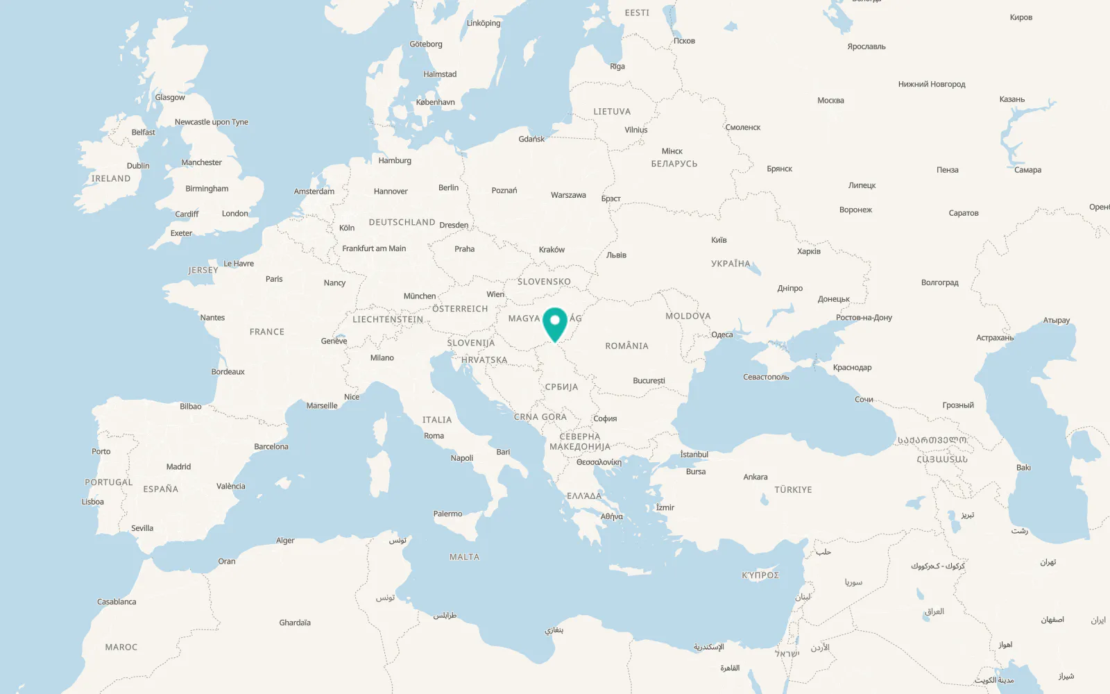Map of Čoka