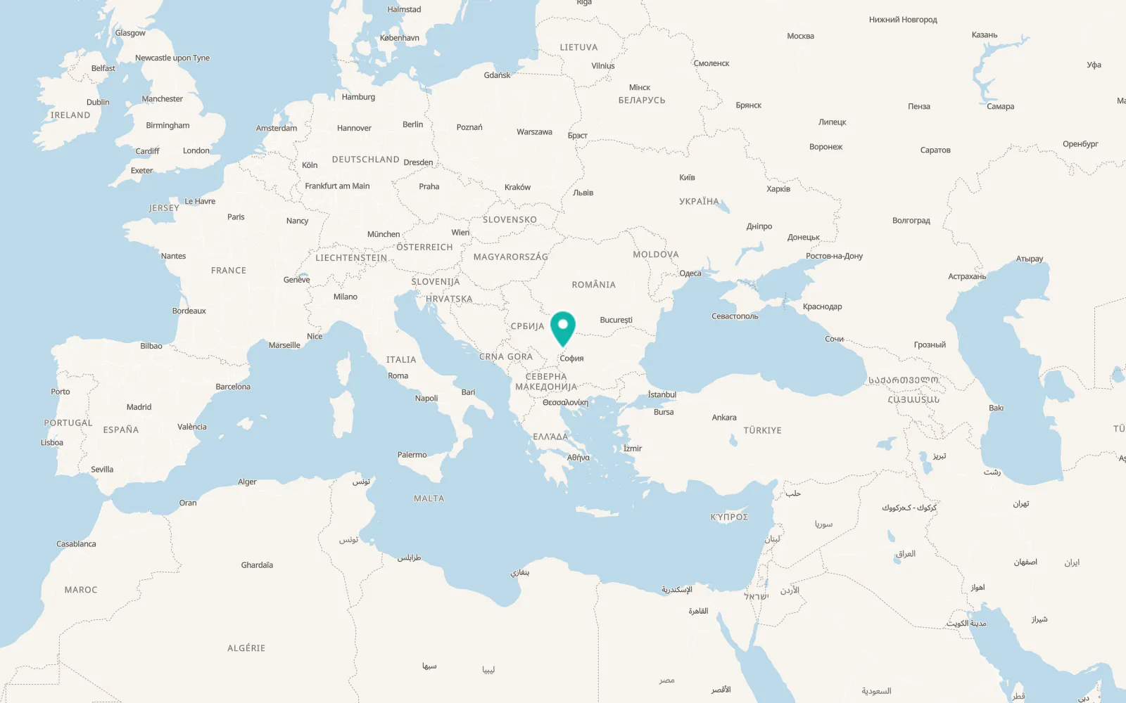 Map of Dimitrovgrad