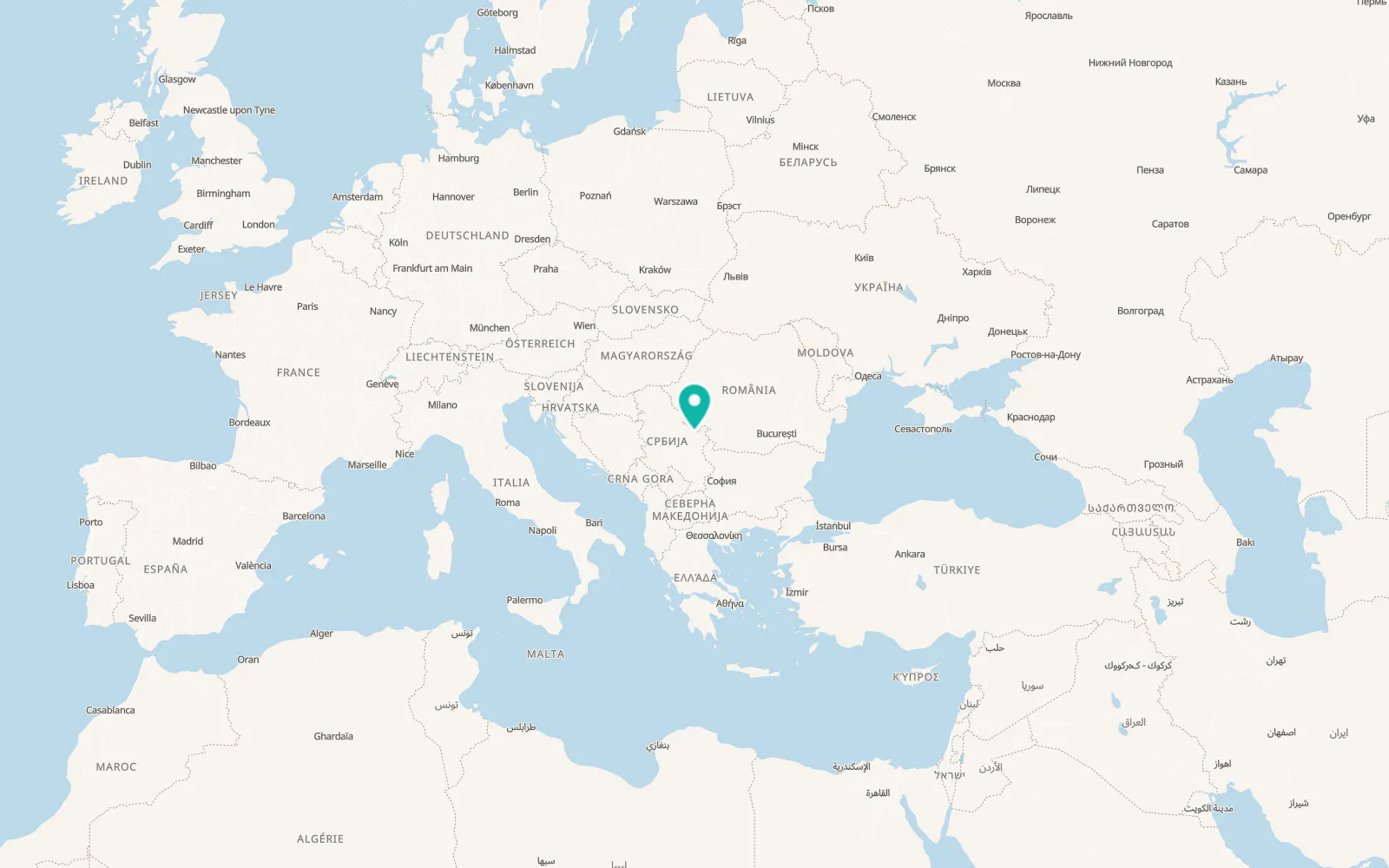 Map of Majdanpek