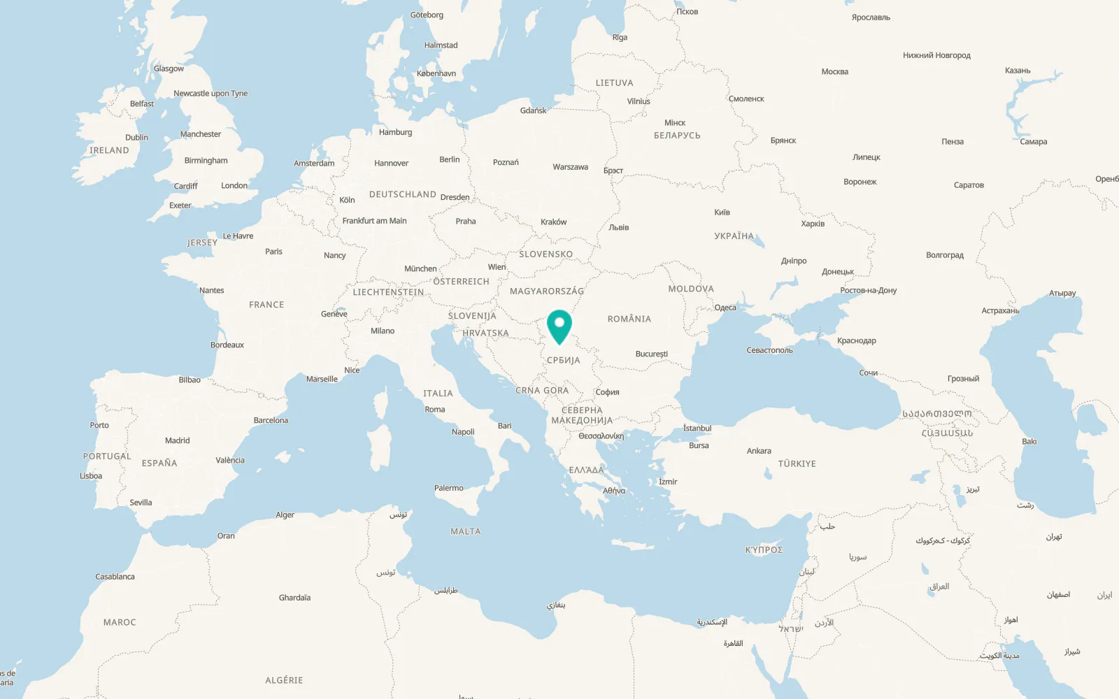 Map of Mala Moštanica