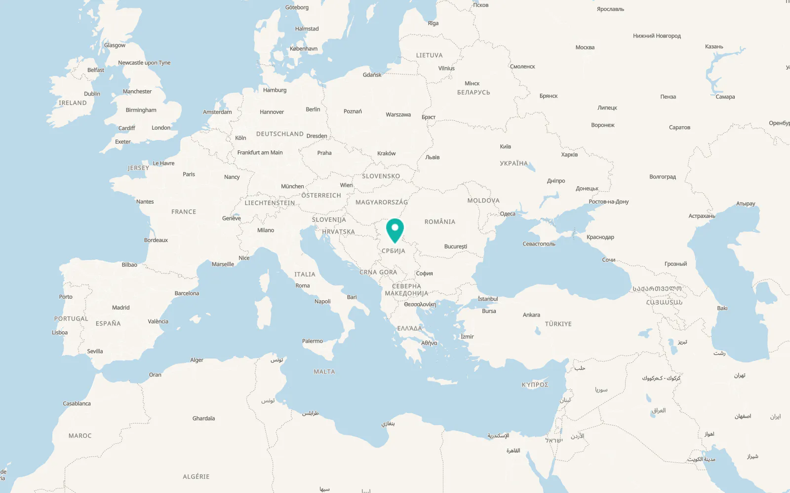 Map of Mladenovac