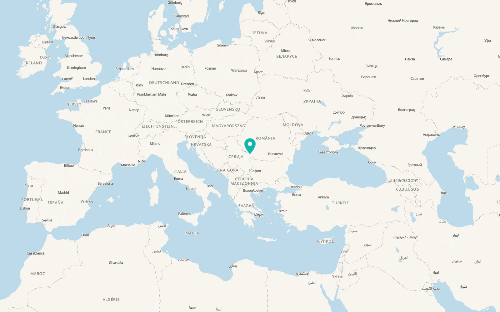 Map of Negotin