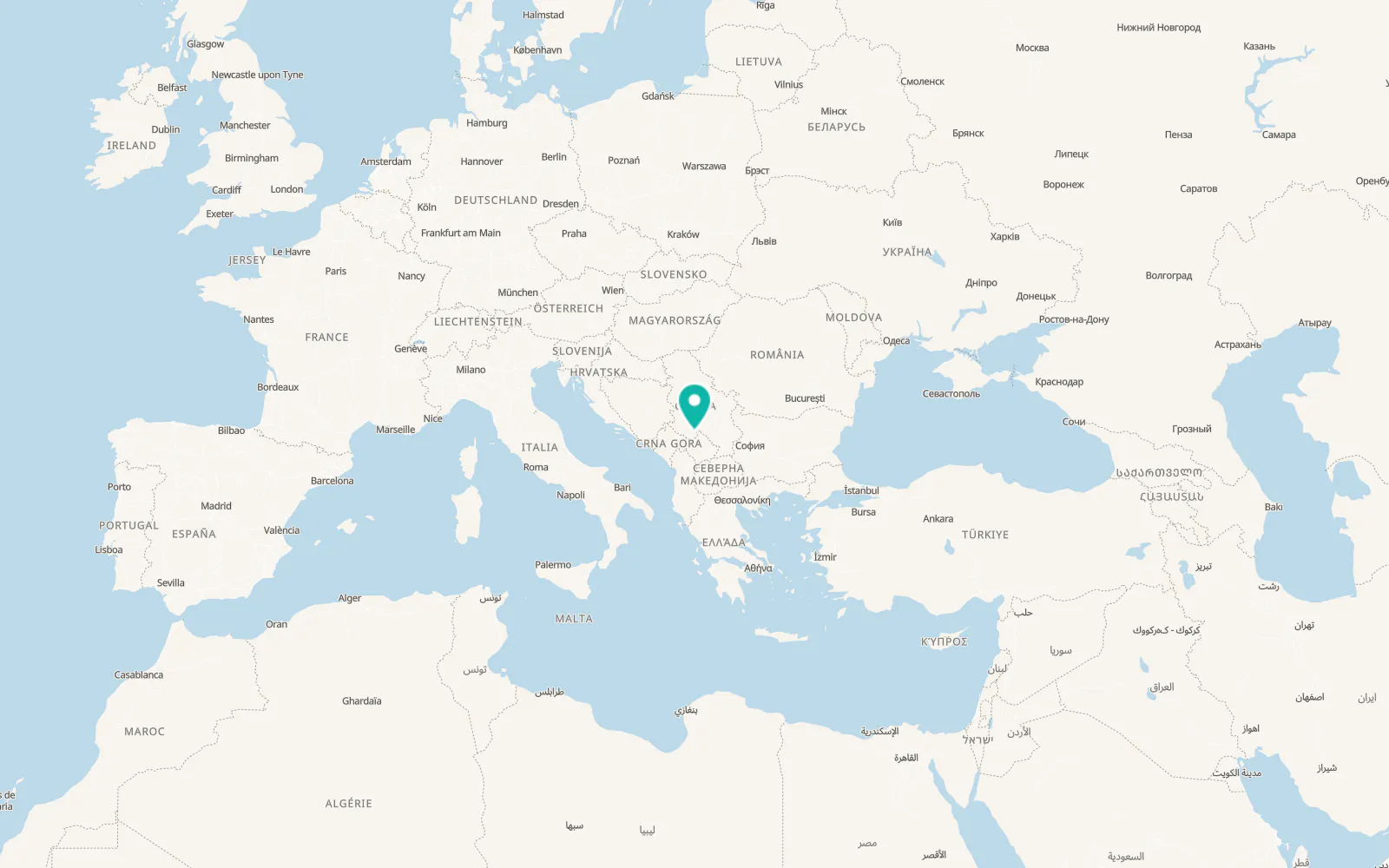 Map of Novi Pazar