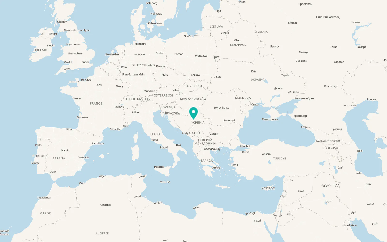 Map of Osečina