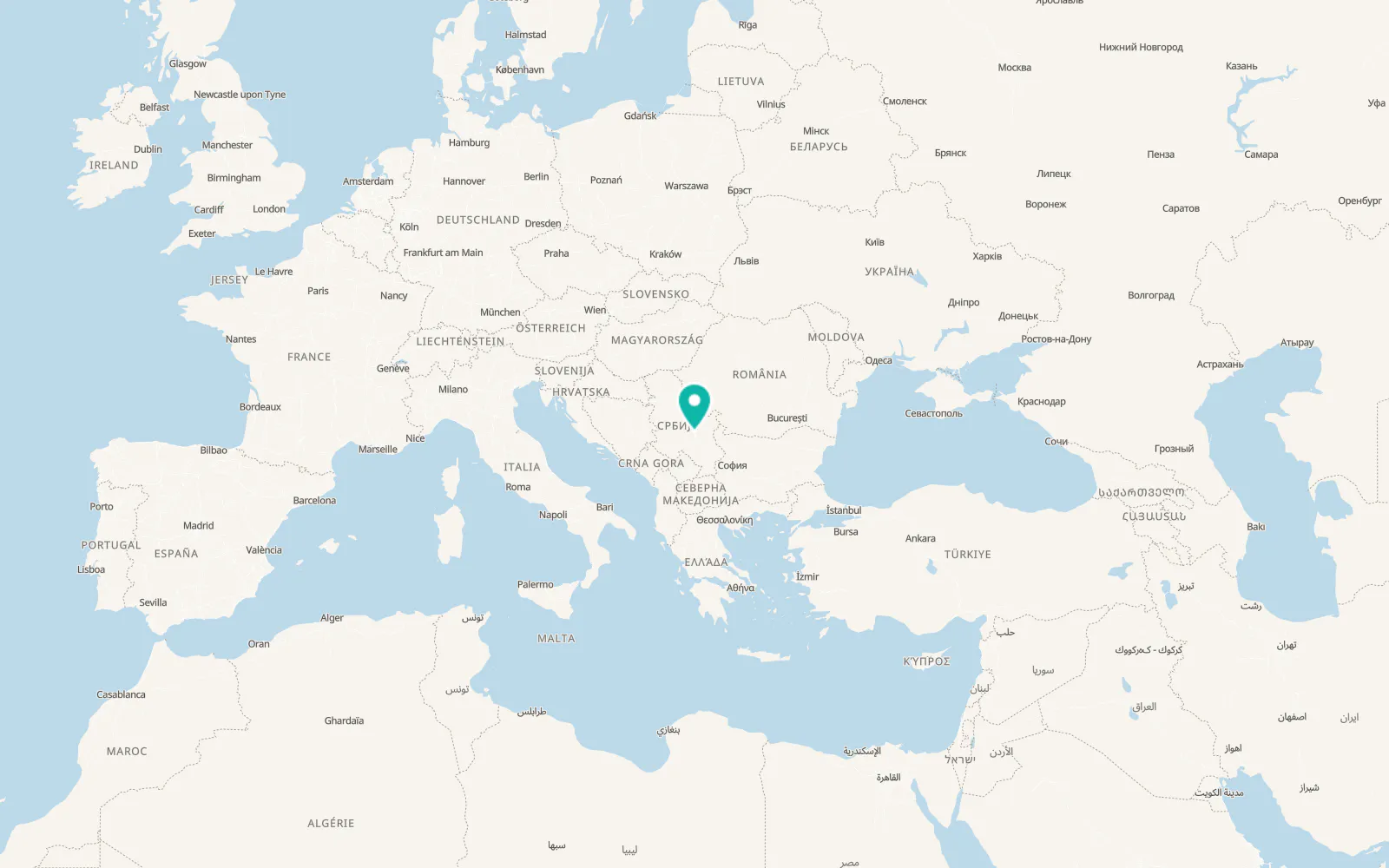 Map of Paraćin