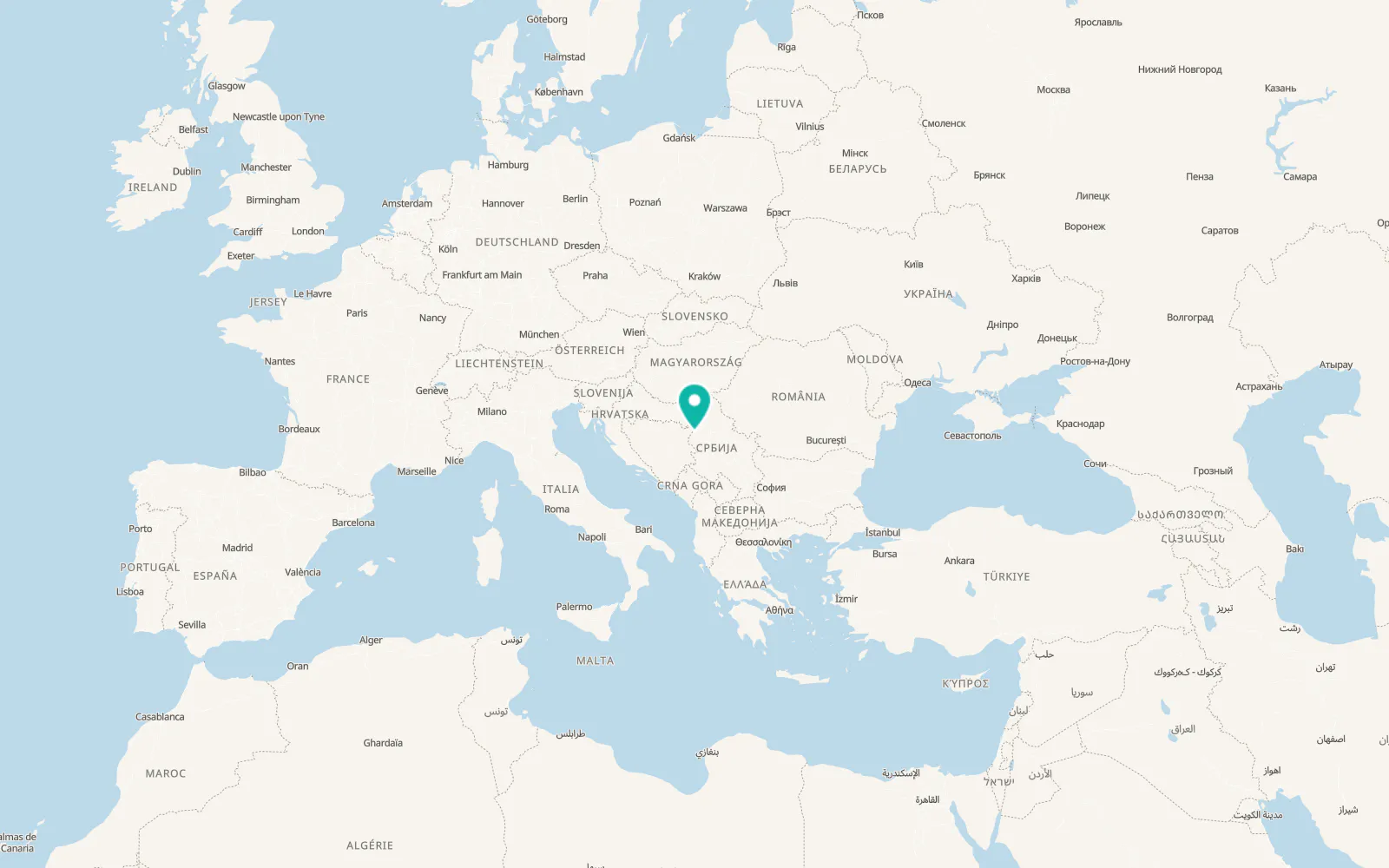 Map of Petkovica