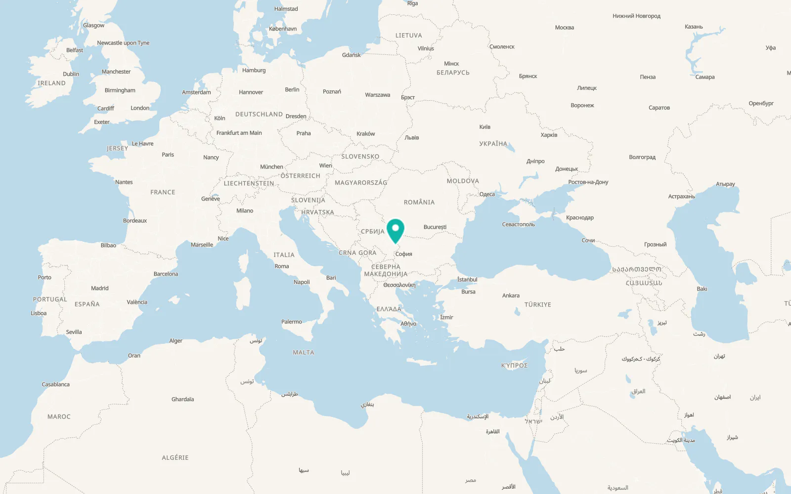 Map of Pirot Centralni Trg