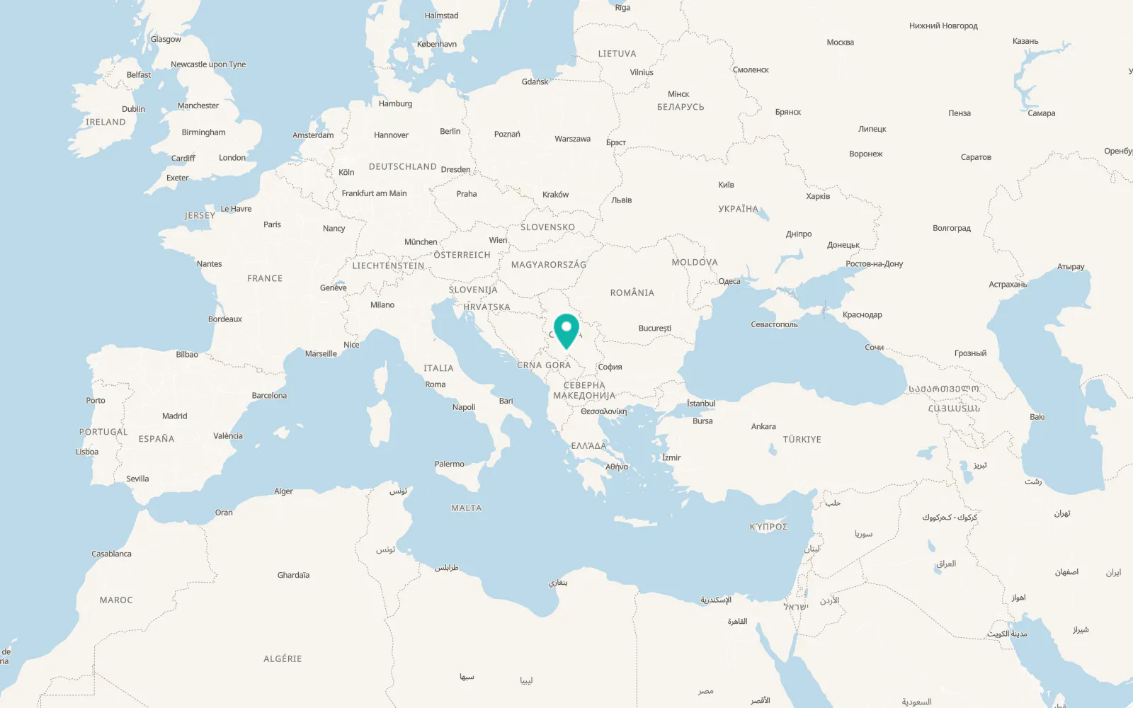 Map of Raška