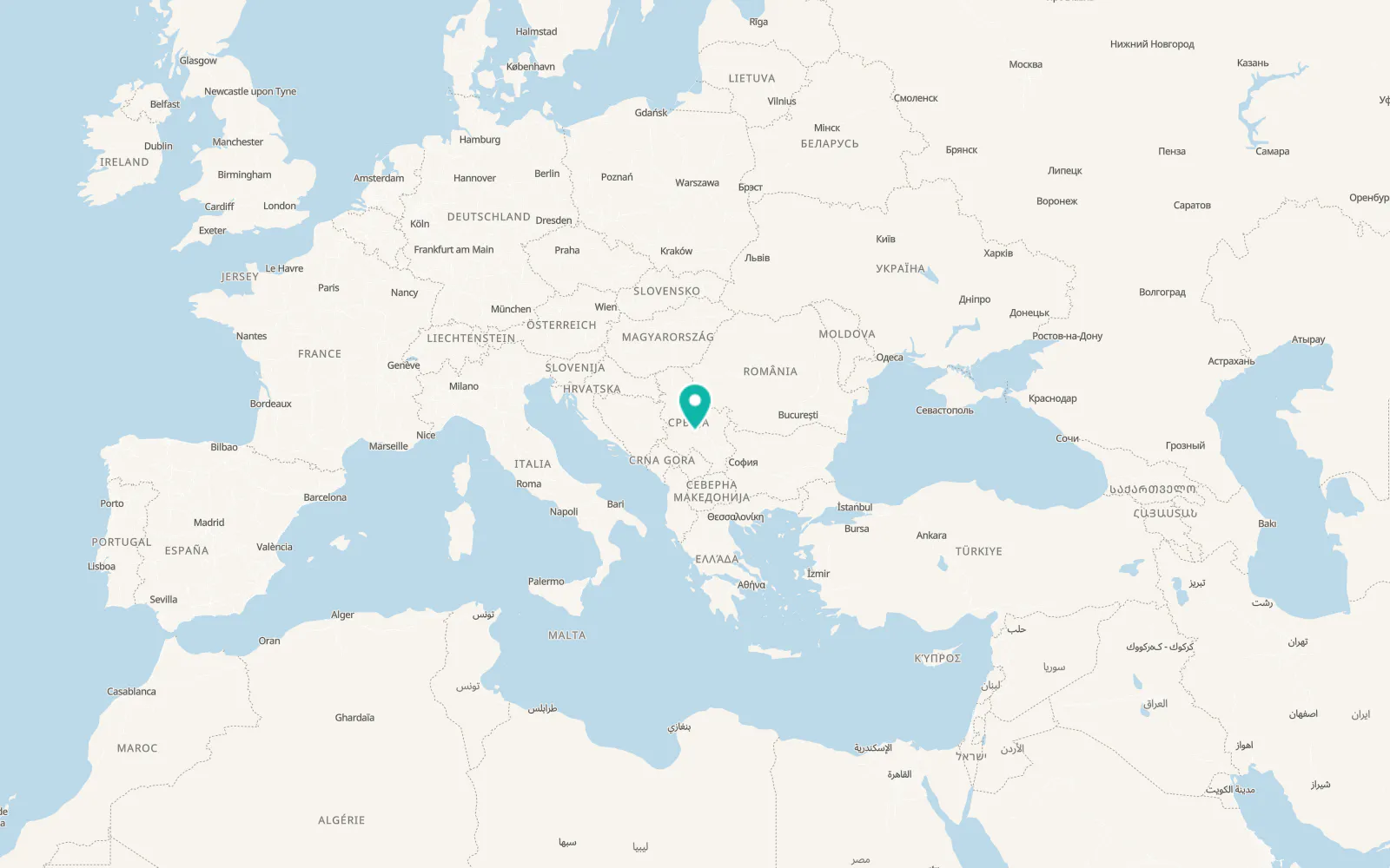 Map of Ravanica
