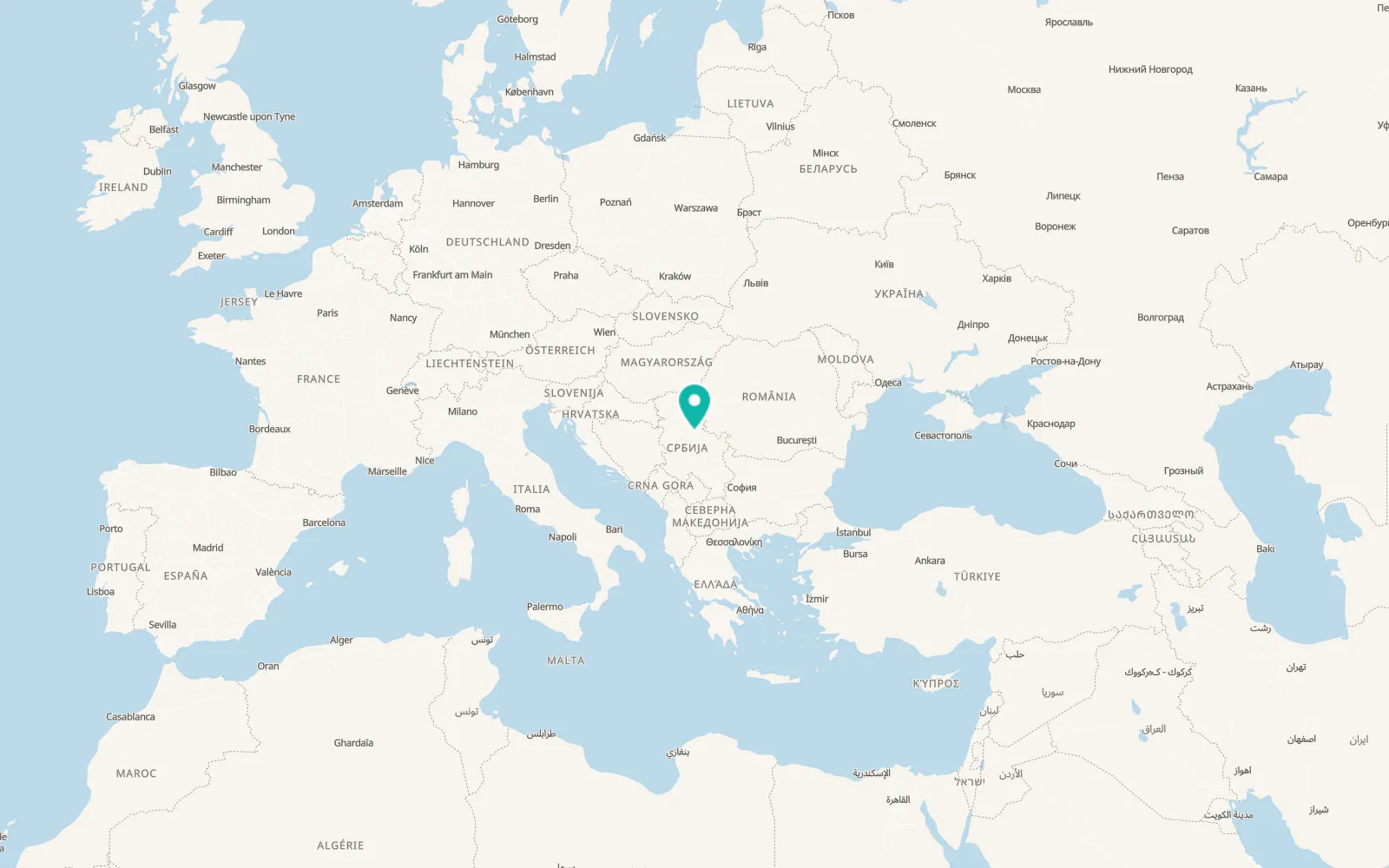 Map of Smederevo