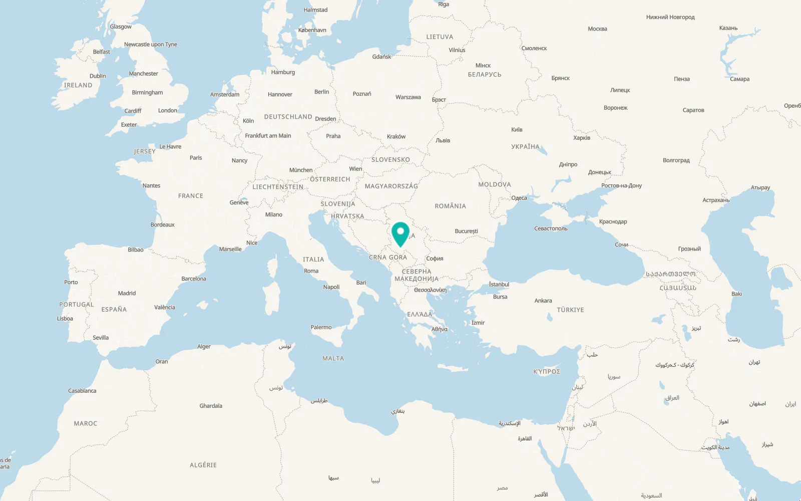 Map of Sokolovica