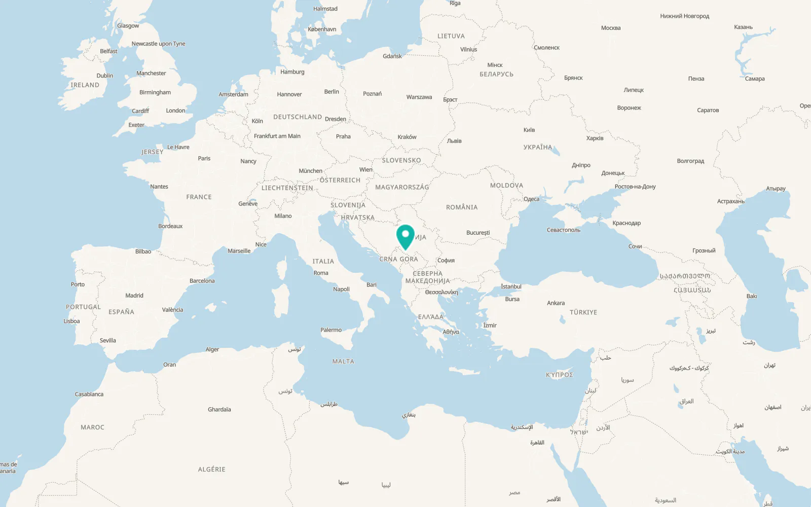 Map of Sokolovo Brdo