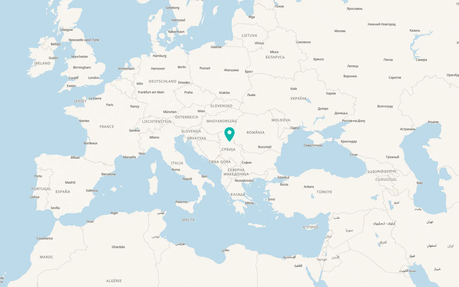 Map of Starčevo