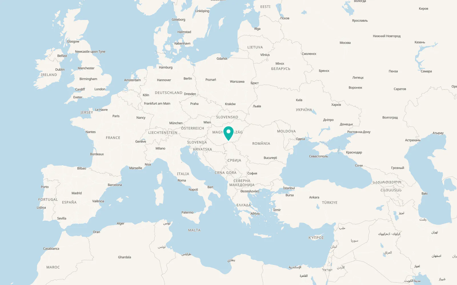 Map of Subotica