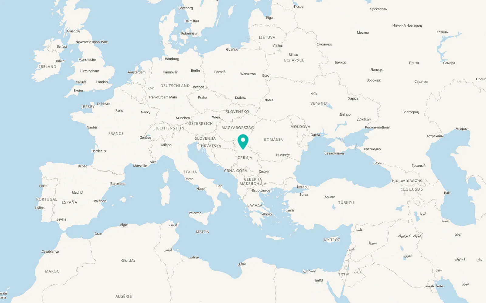 Map of Surčin