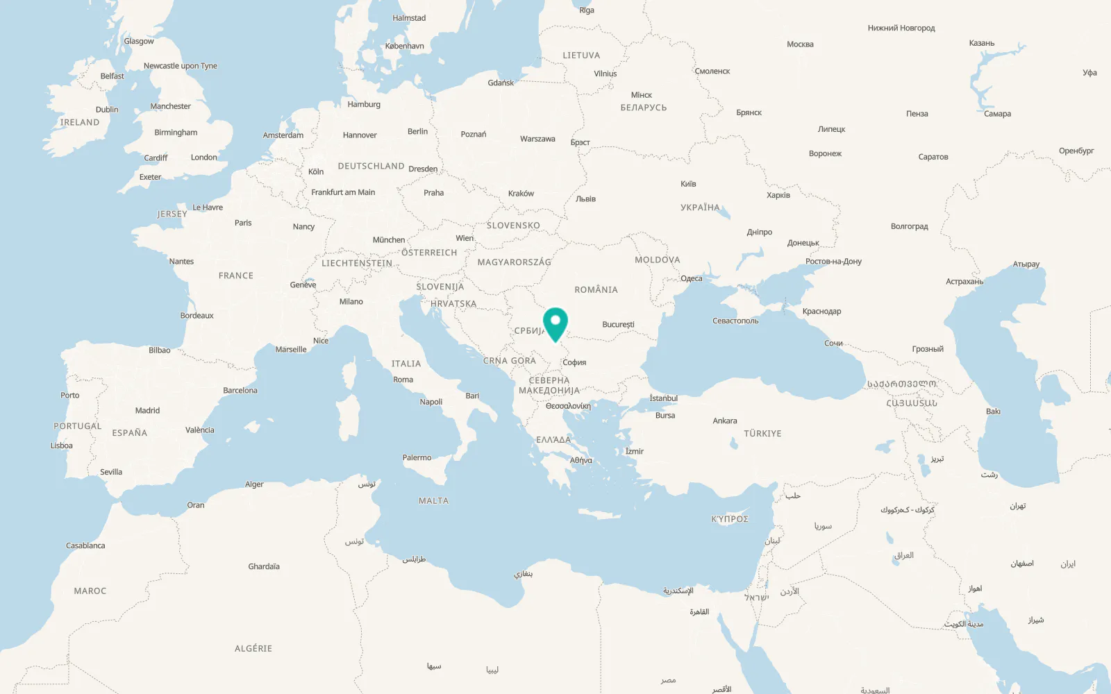 Map of Svrljig