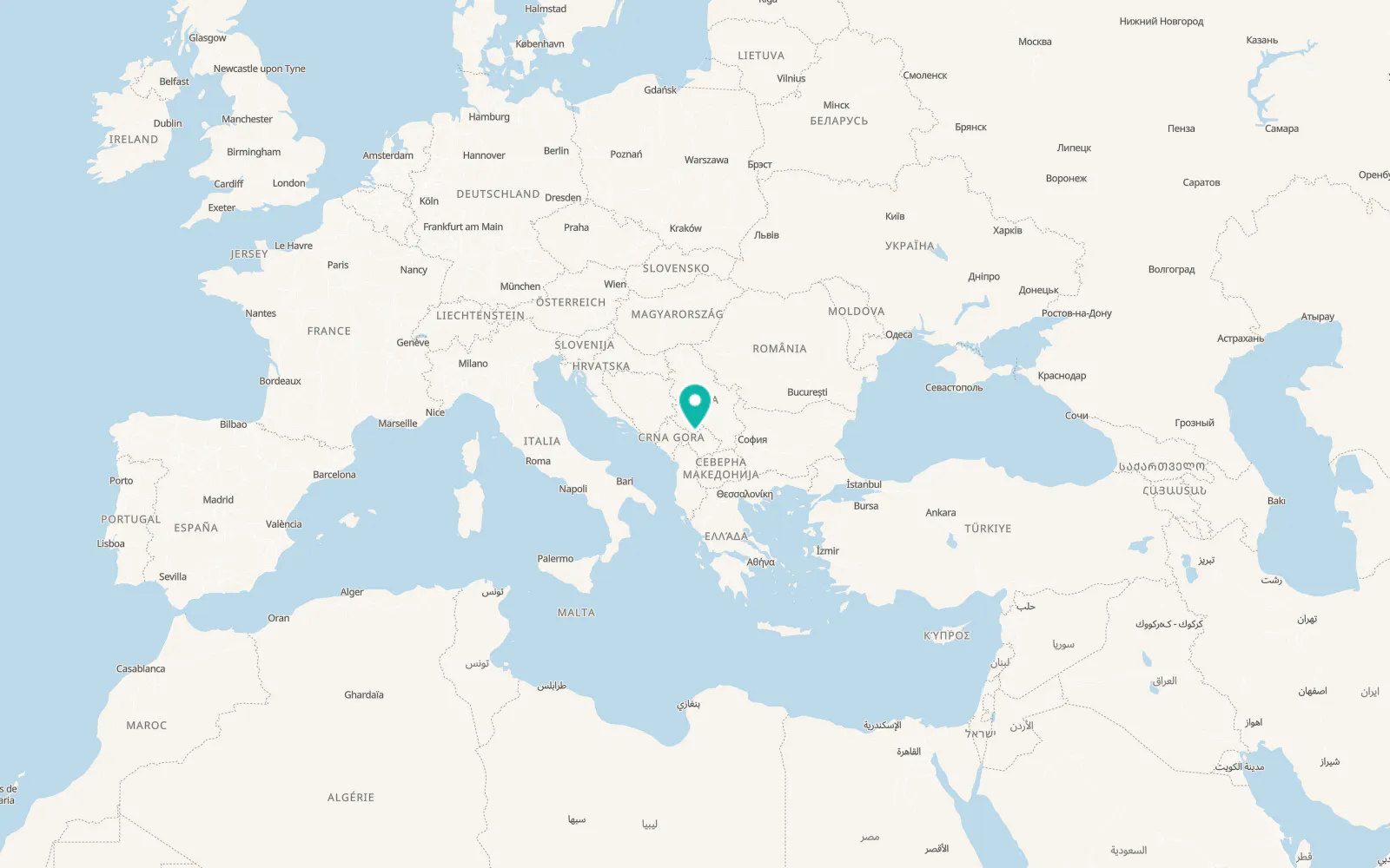 Map of Zapadni Mojstir