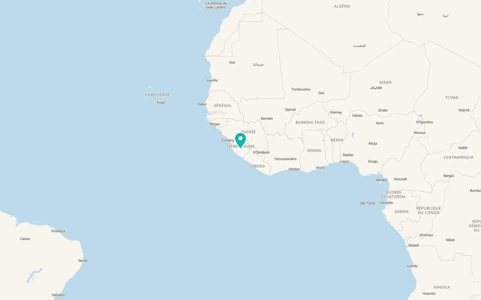 Map of Baiima
