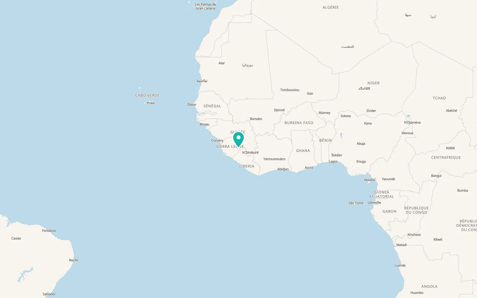 Map of Kailahun