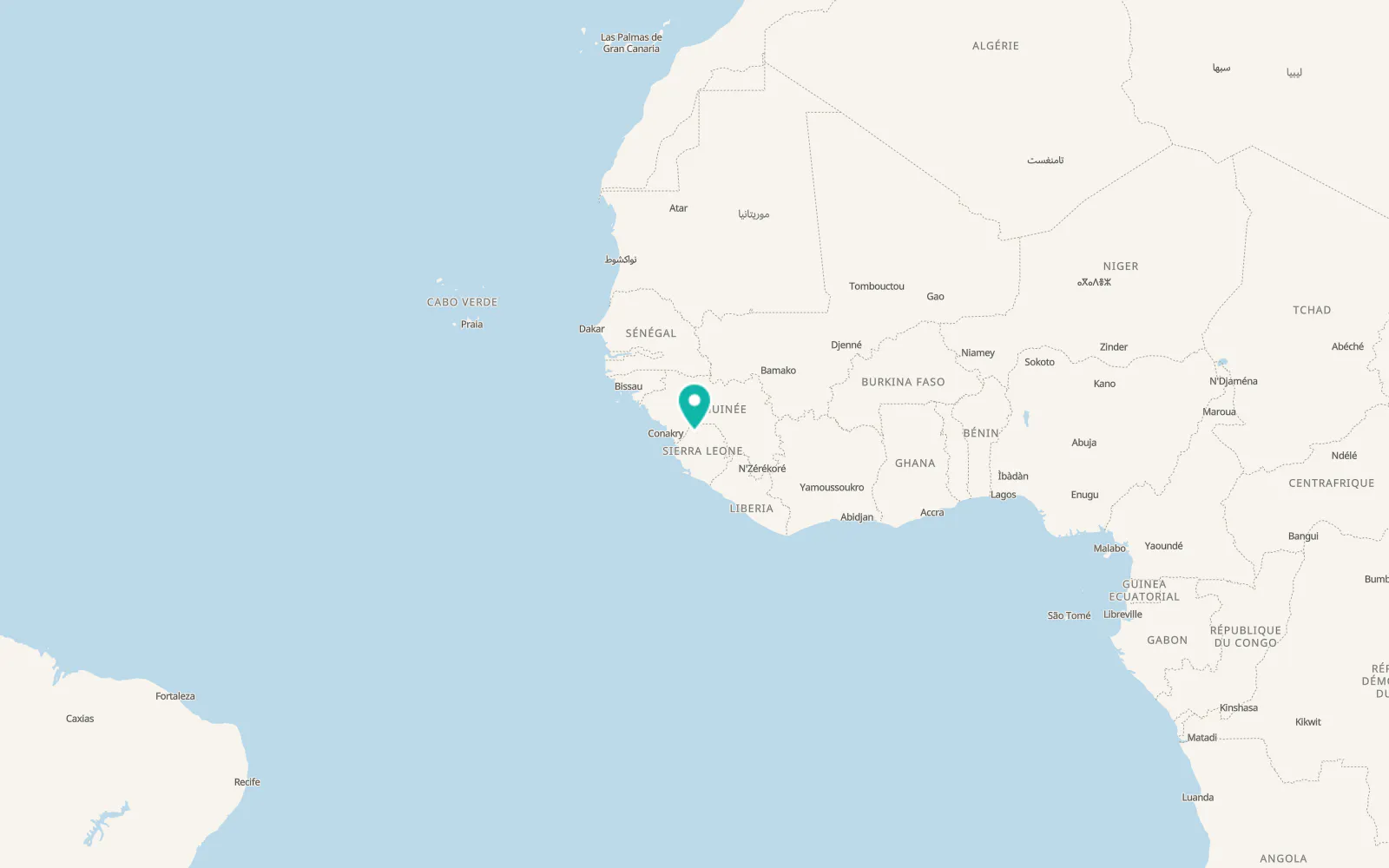 Map of Kamakwie
