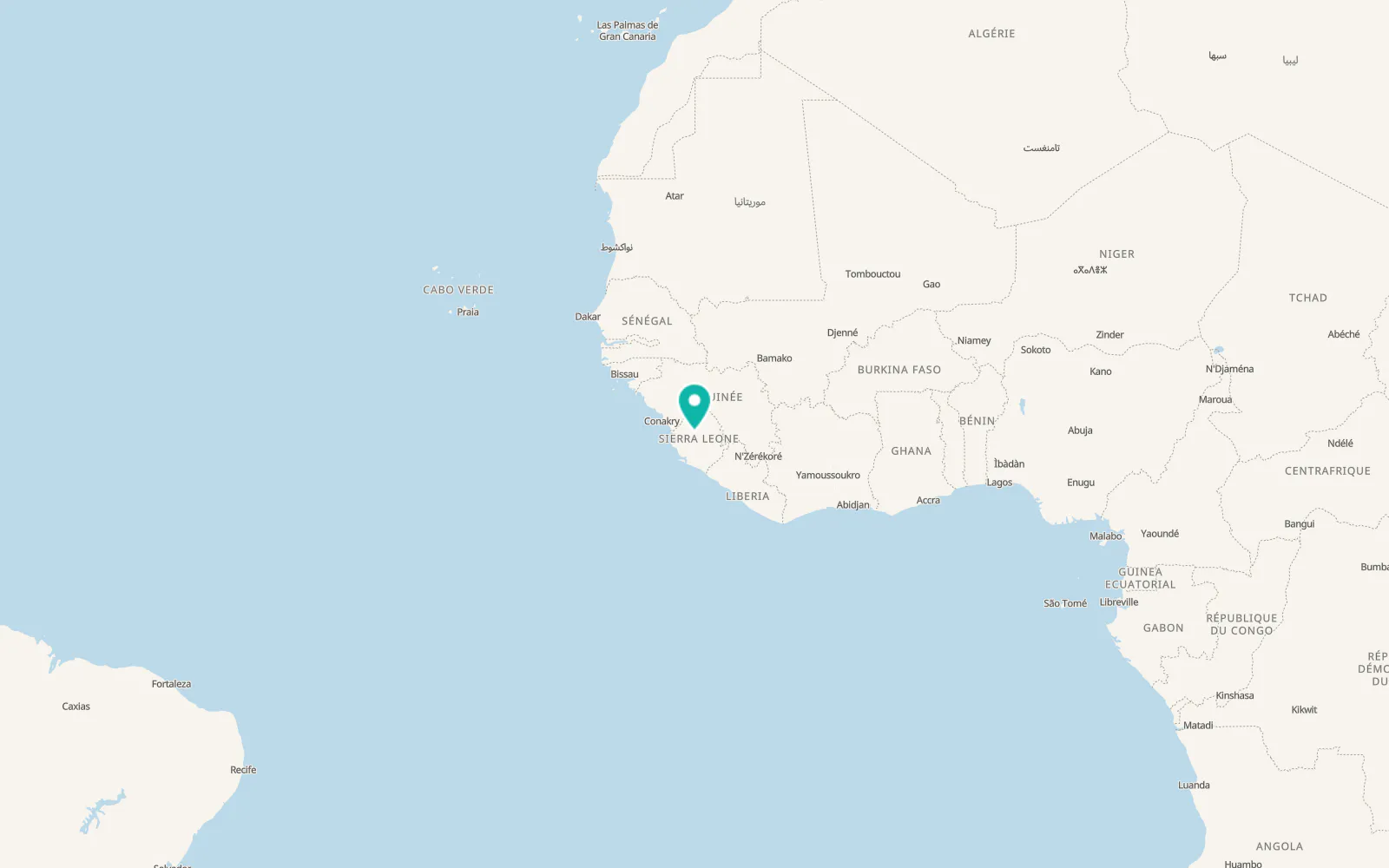 Map of Makeni
