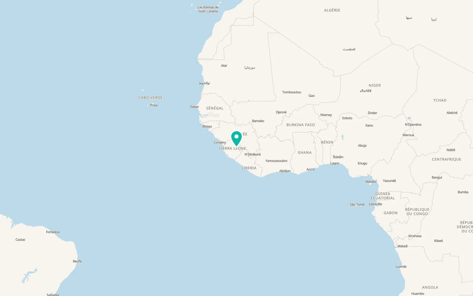 Map of Tefeya