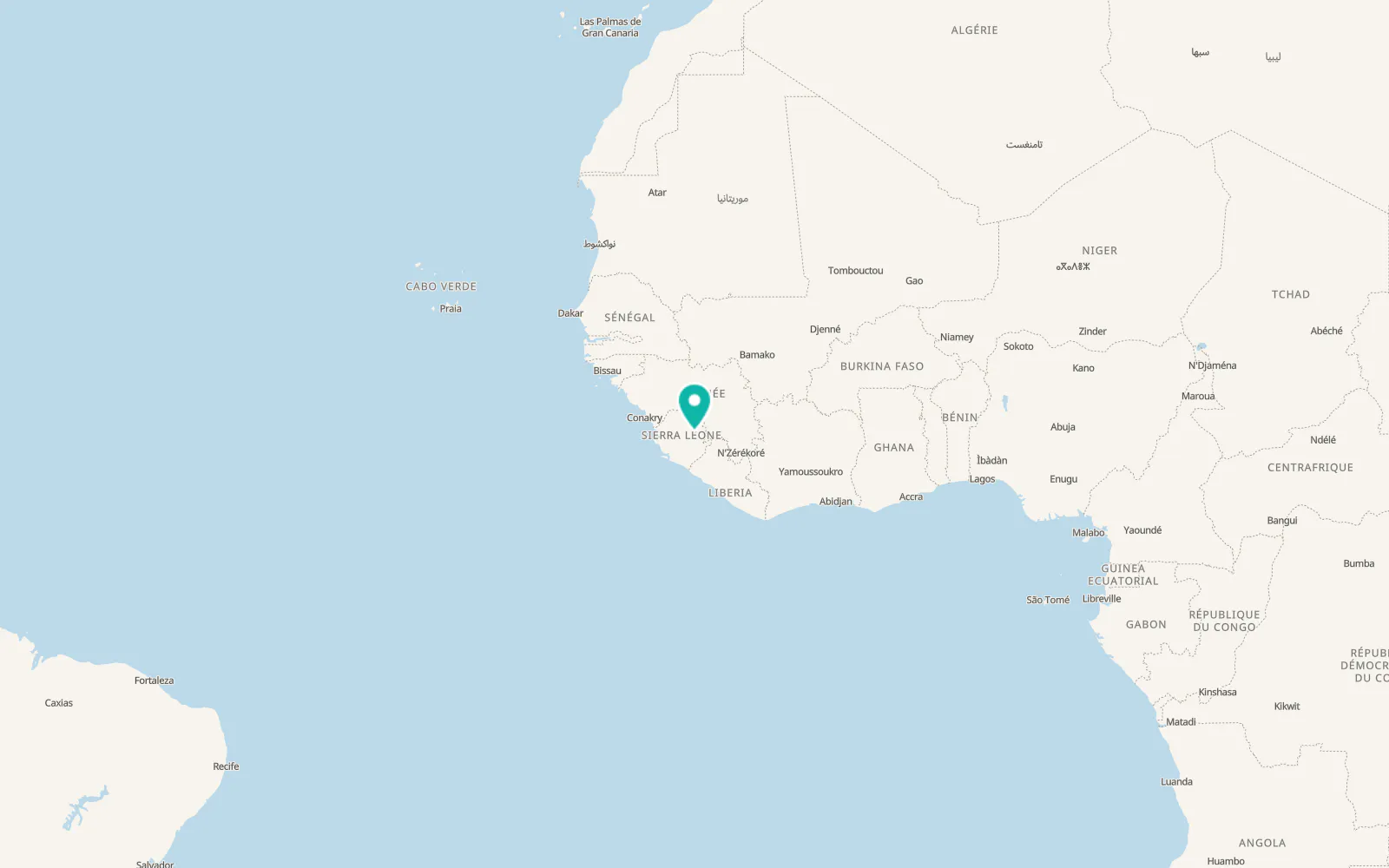 Map of Yengema