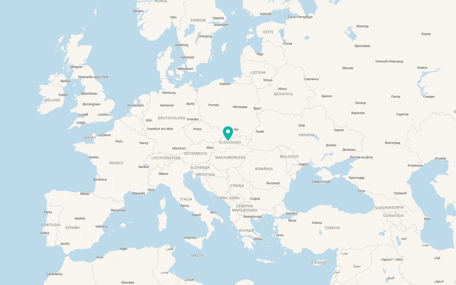 Map of Banská Bystrica