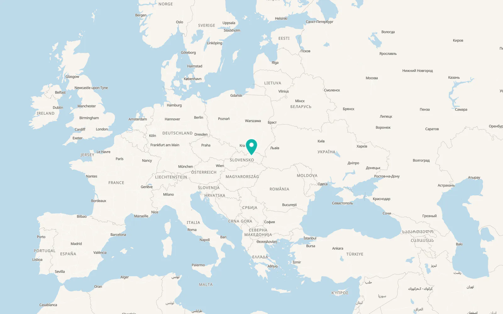 Map of Bijacovce