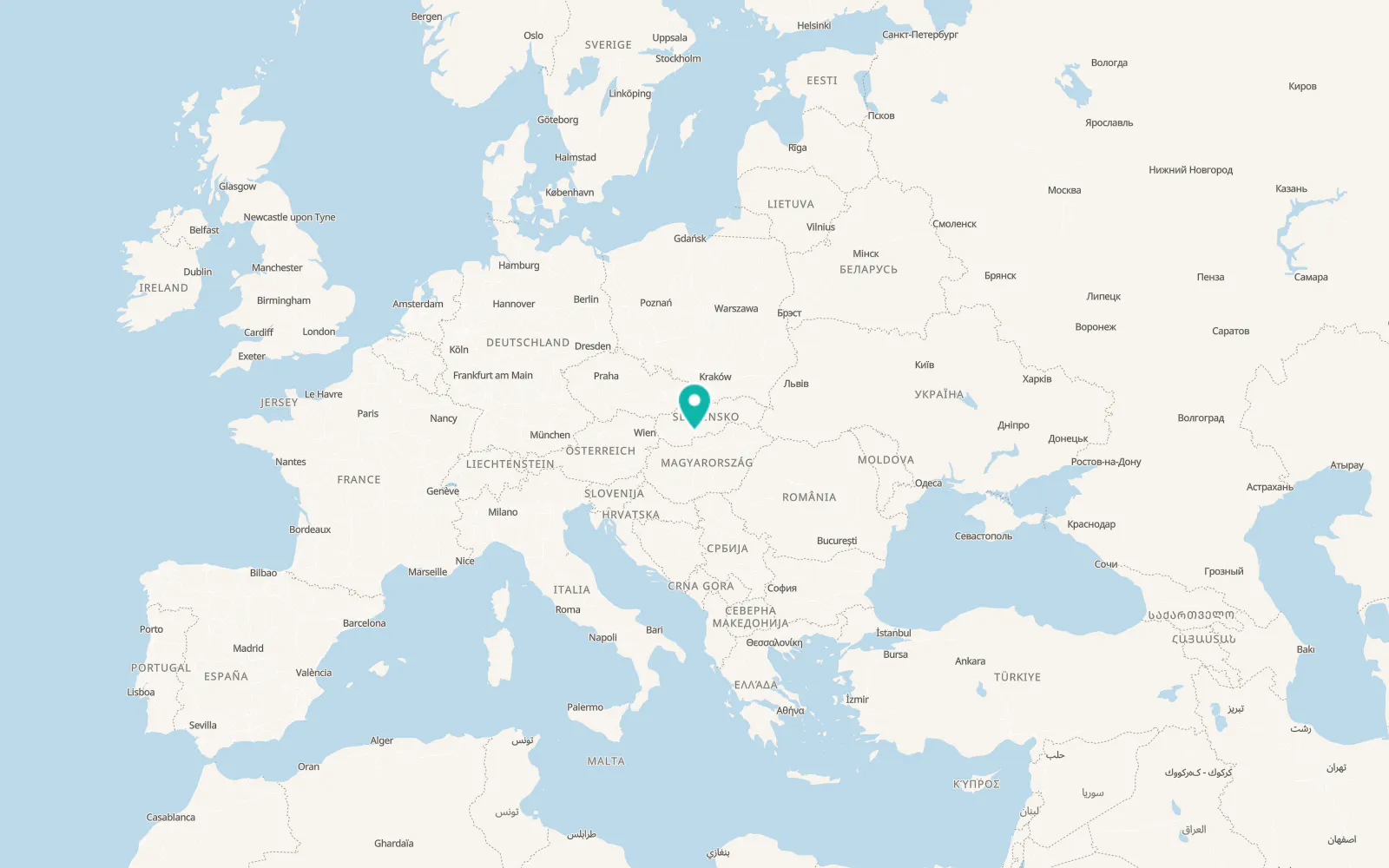 Map of Dudince