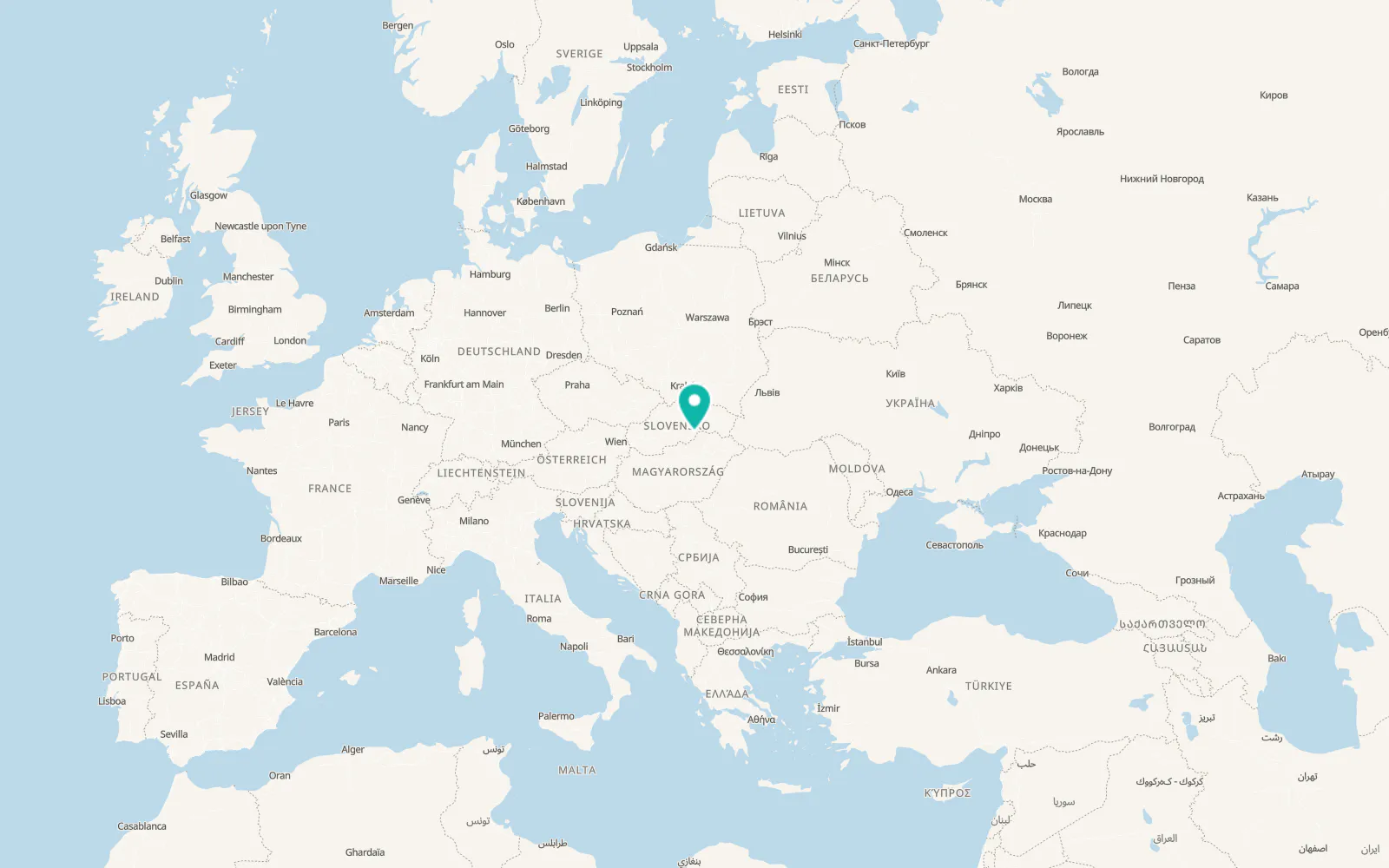 Map of Gemerská Panica