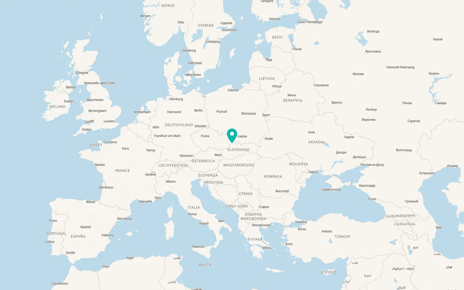 Map of Hvozdnica