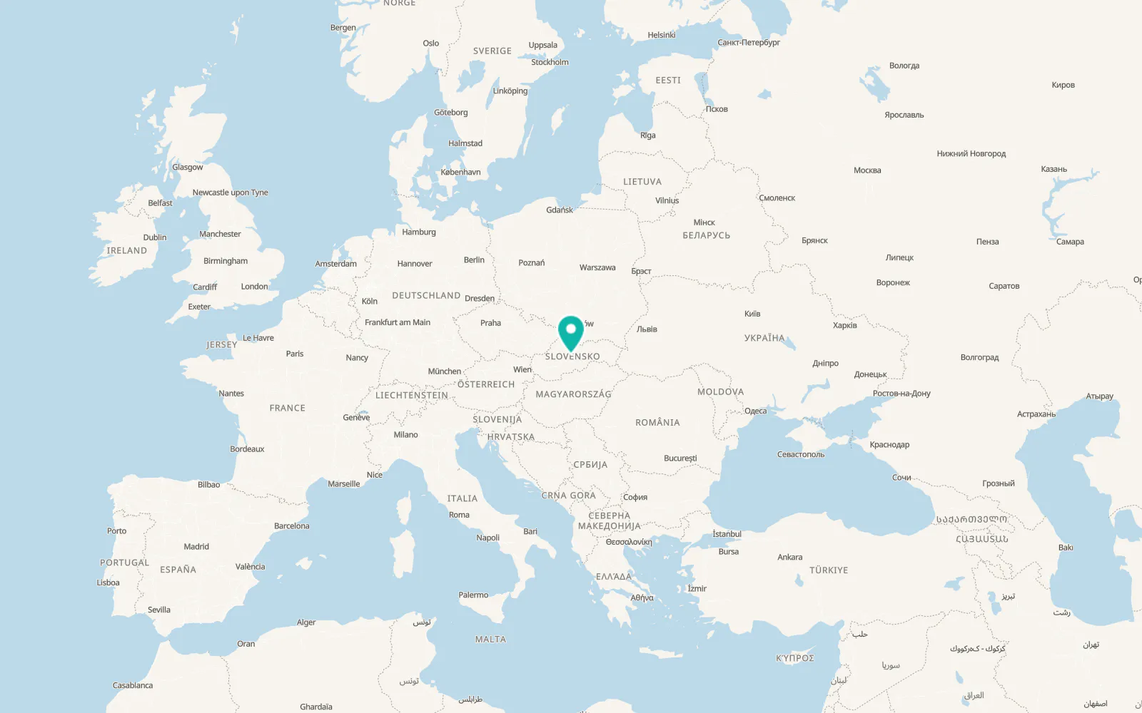 Map of Ľubietová