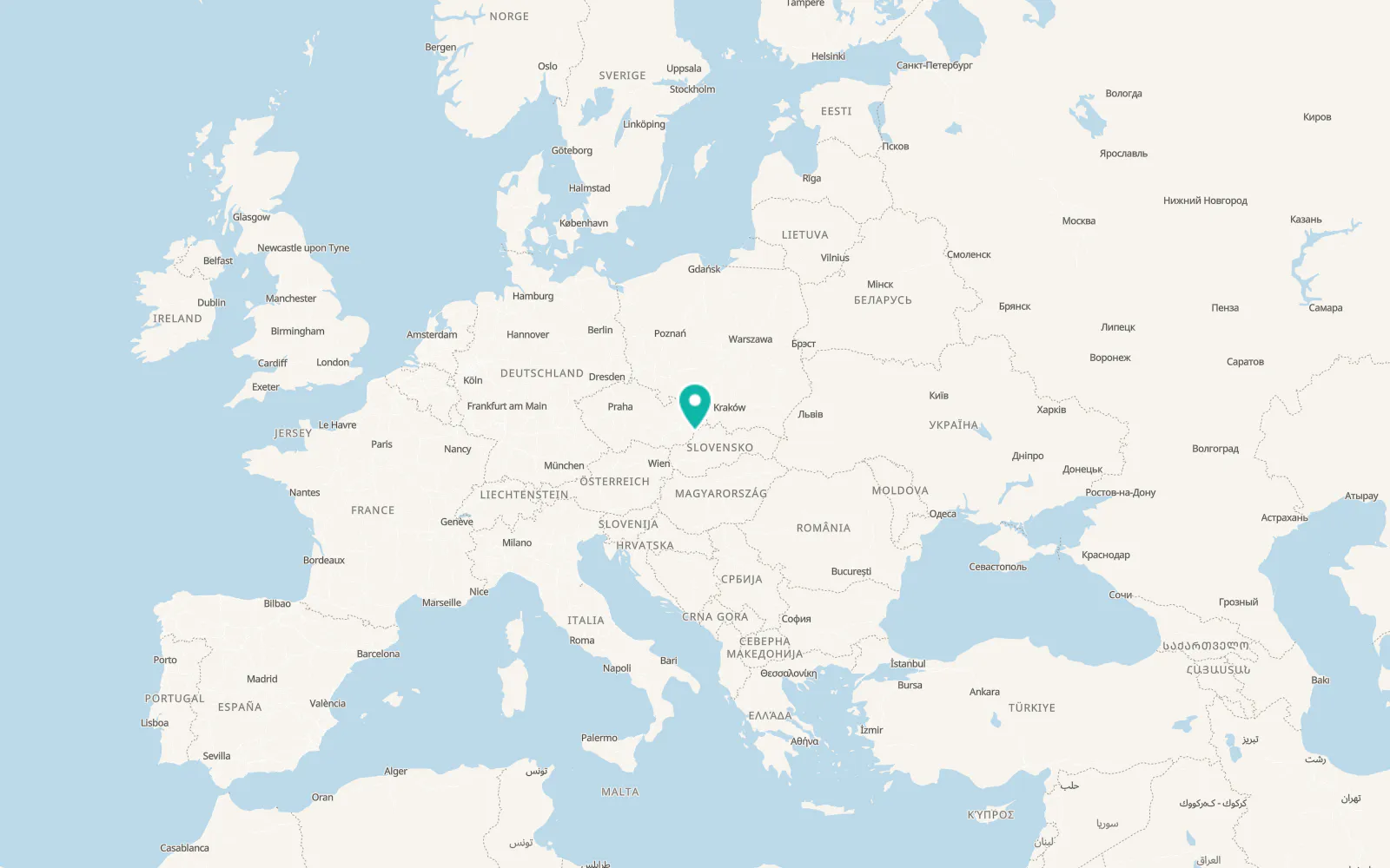 Map of Lysá pod Makytou
