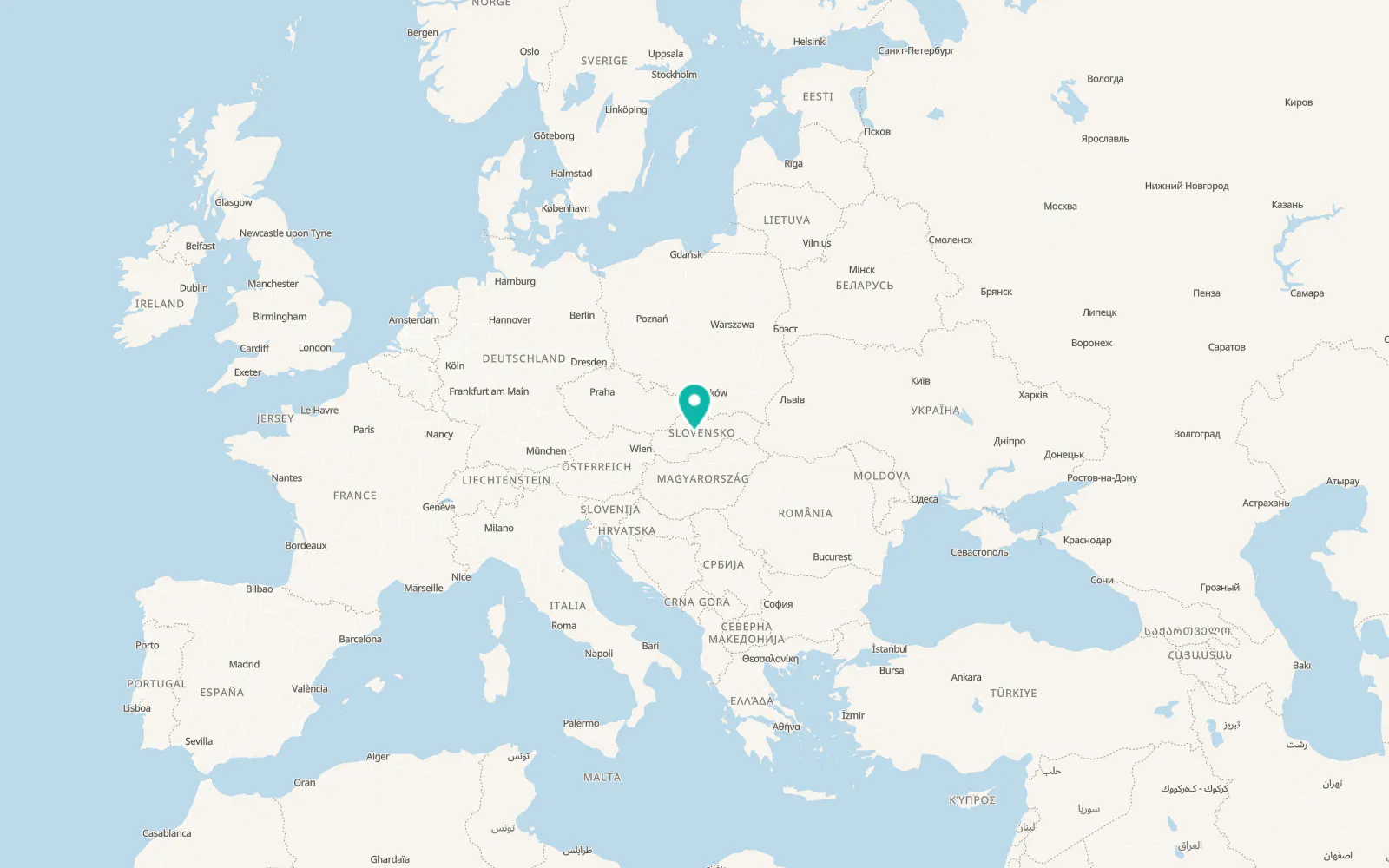 Map of Malachov