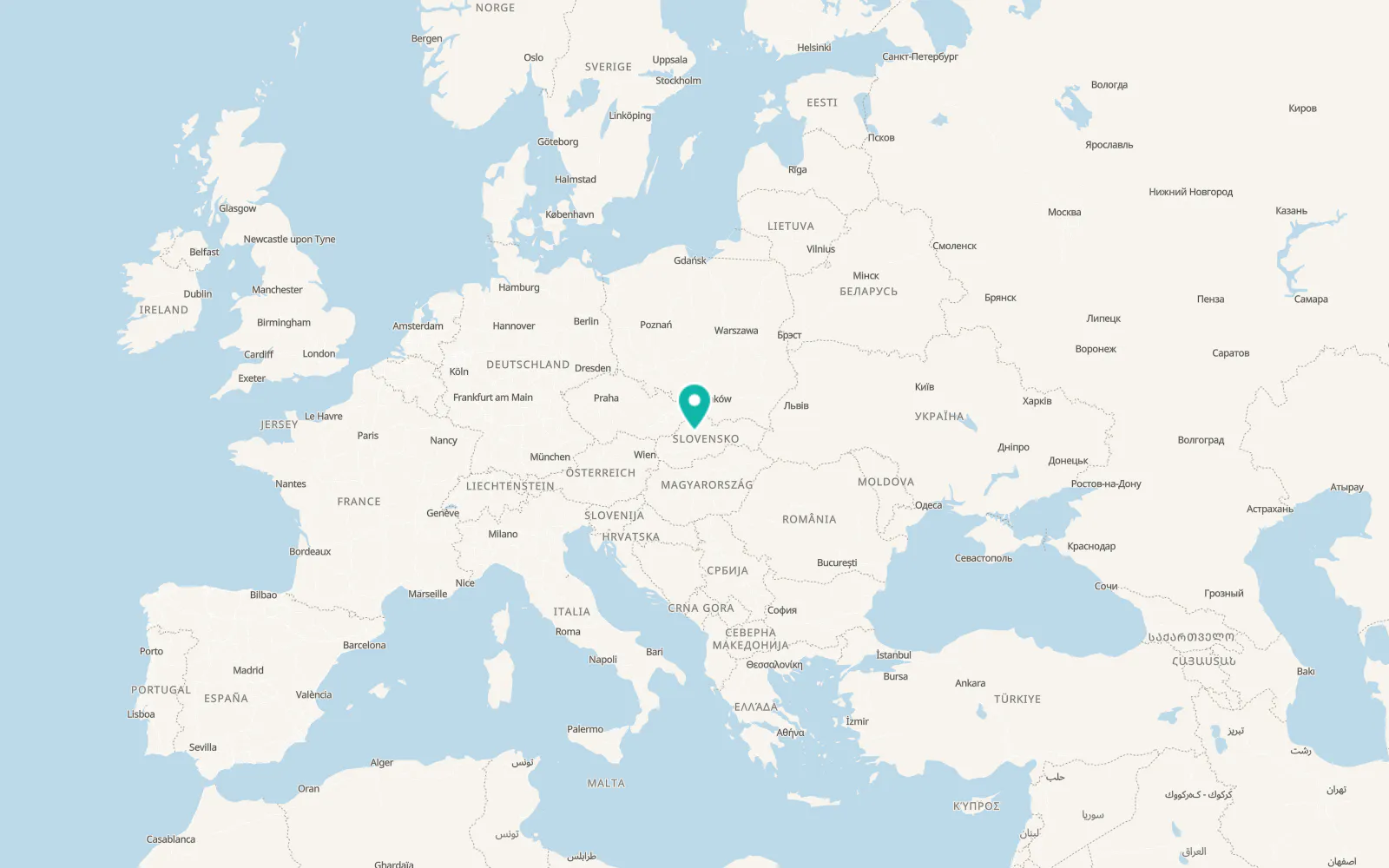 Map of Mošovce