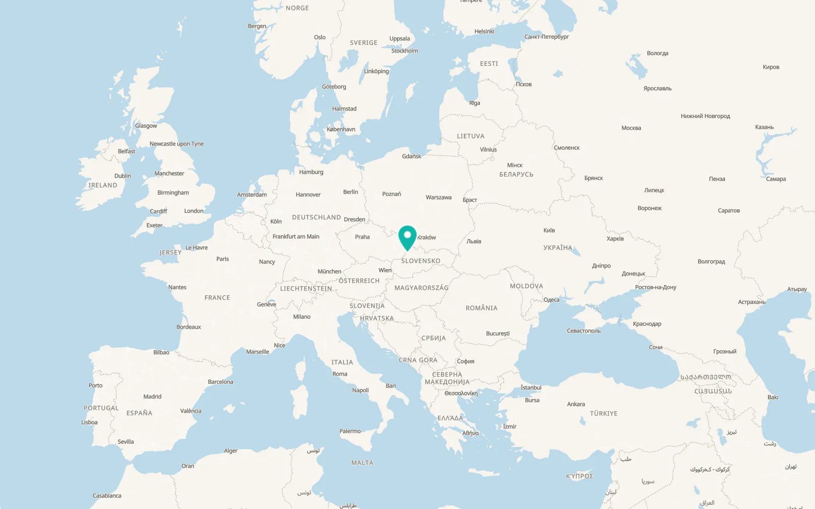 Map of Streženice