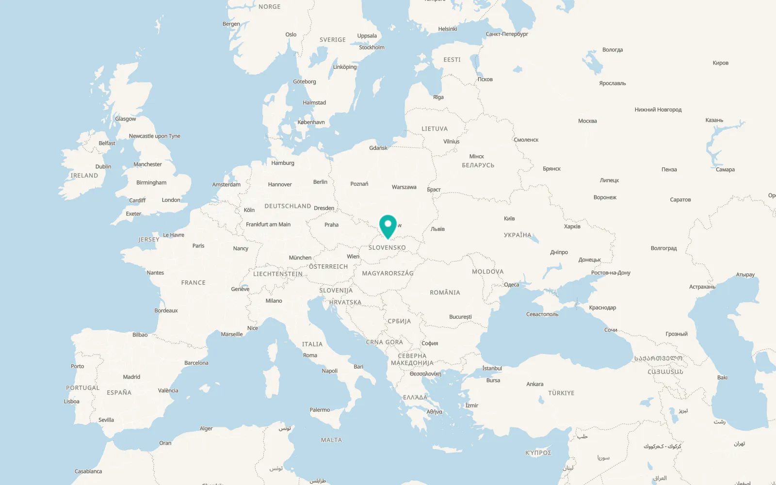 Map of Svätý Kríž