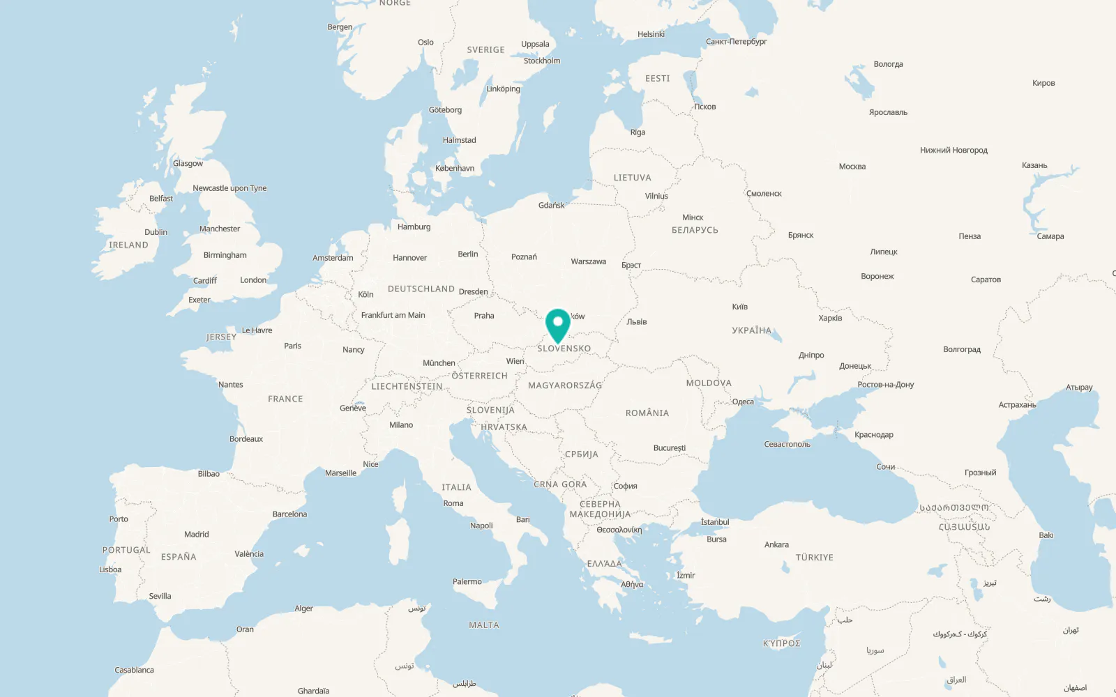 Map of Tajov