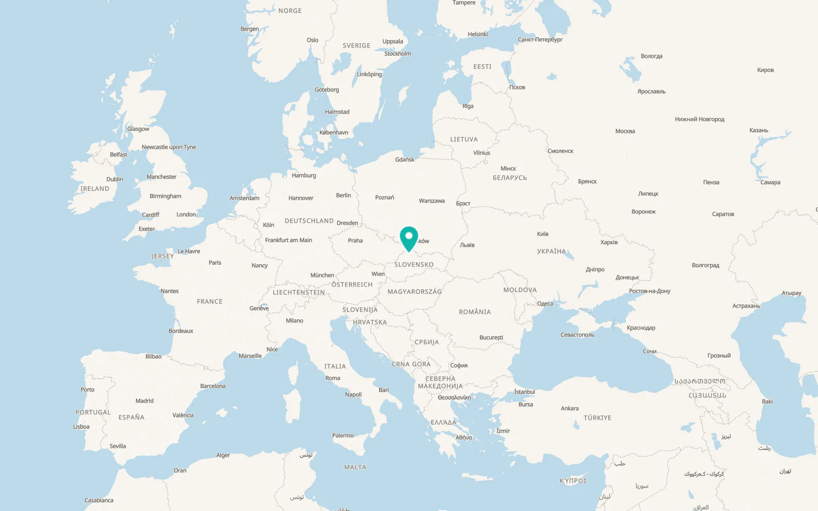Map of Terchová